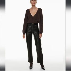 Aritzia the Melina vegan leather pants Tall size 10